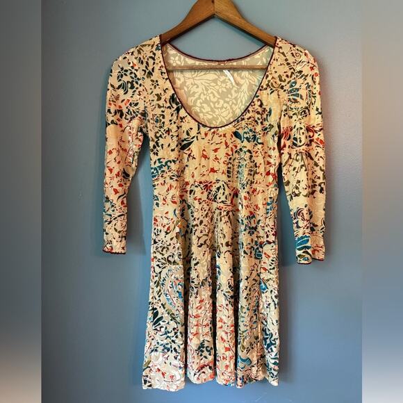 Free people velvet burnout mini dress - Picture 2 of 5